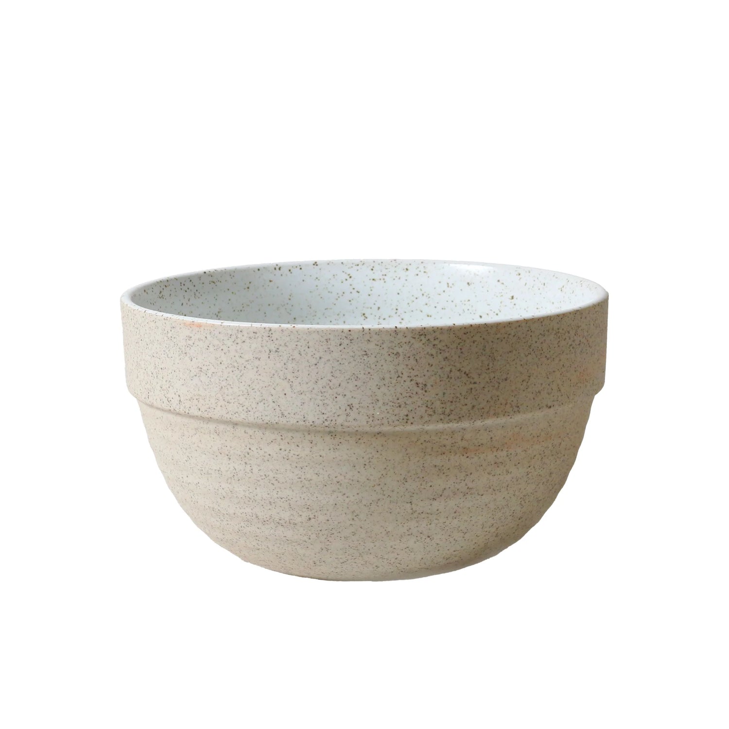 Rustic white Garden To Table stoneware mixing and serving bowl.