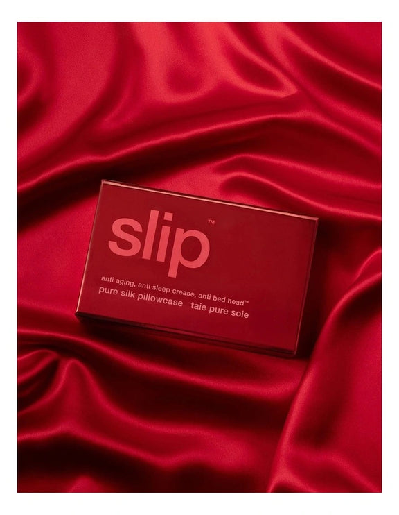 luxury red pillowcase zipper closure silk