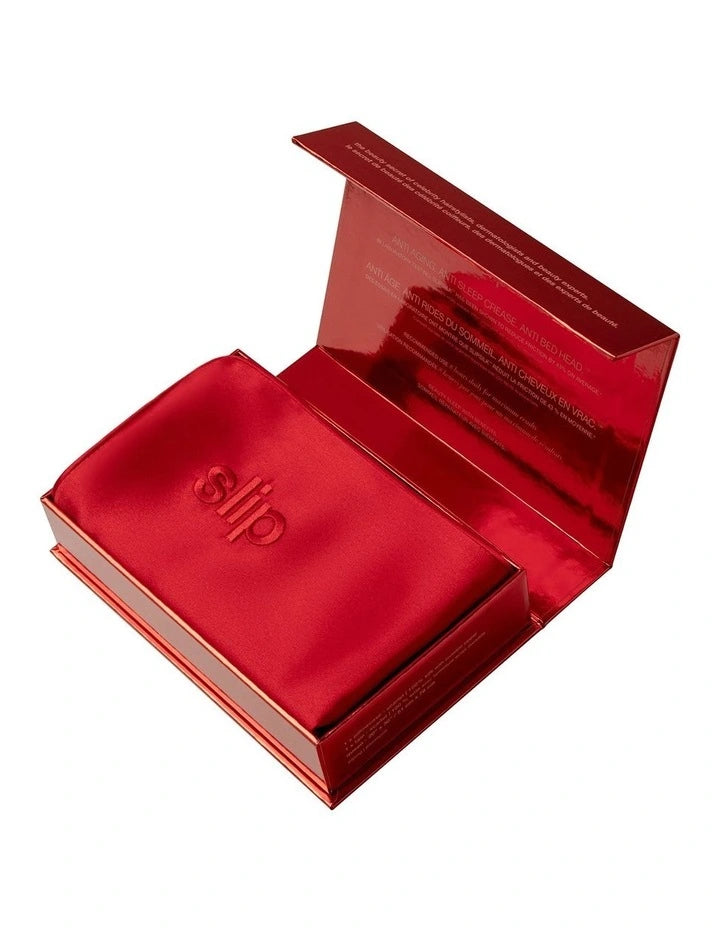 slip silk pillowcase queen red bedding