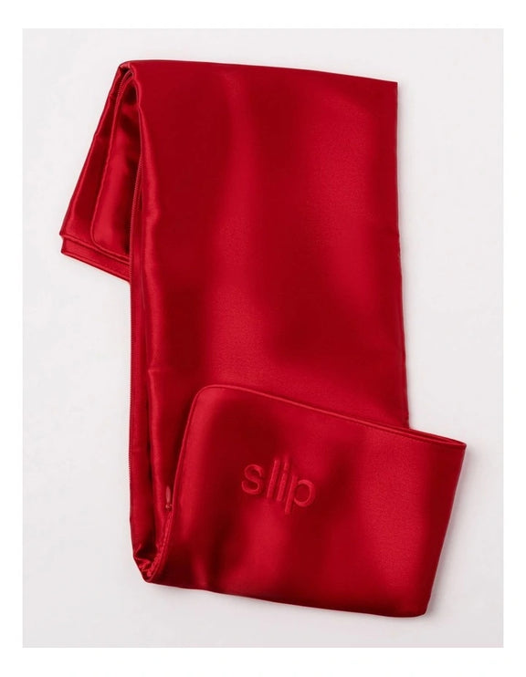 red silk pillowcase from My Country Escape