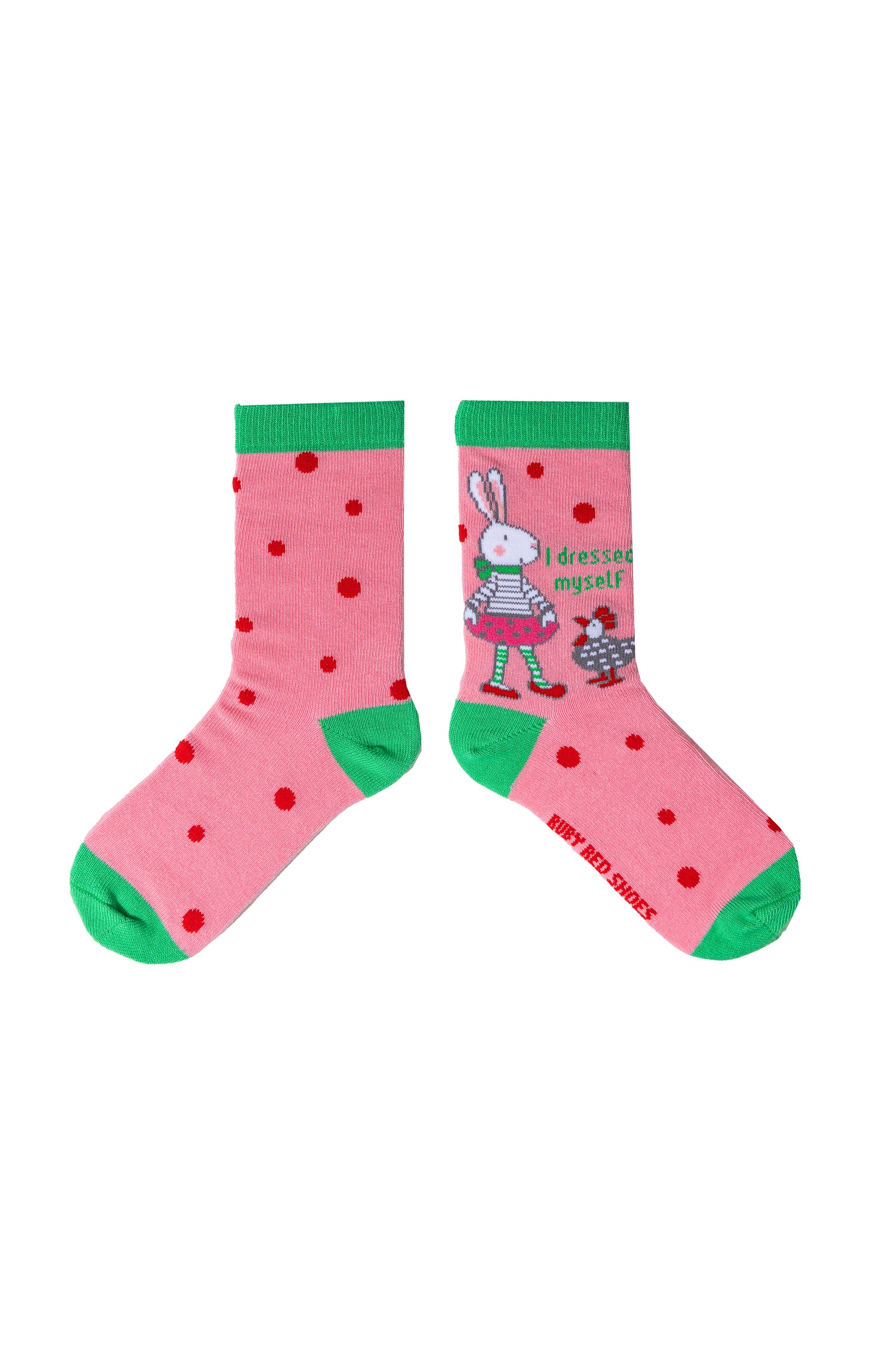 Ruby Red Shoes I Dressed Myself socks for children age 4 to 6