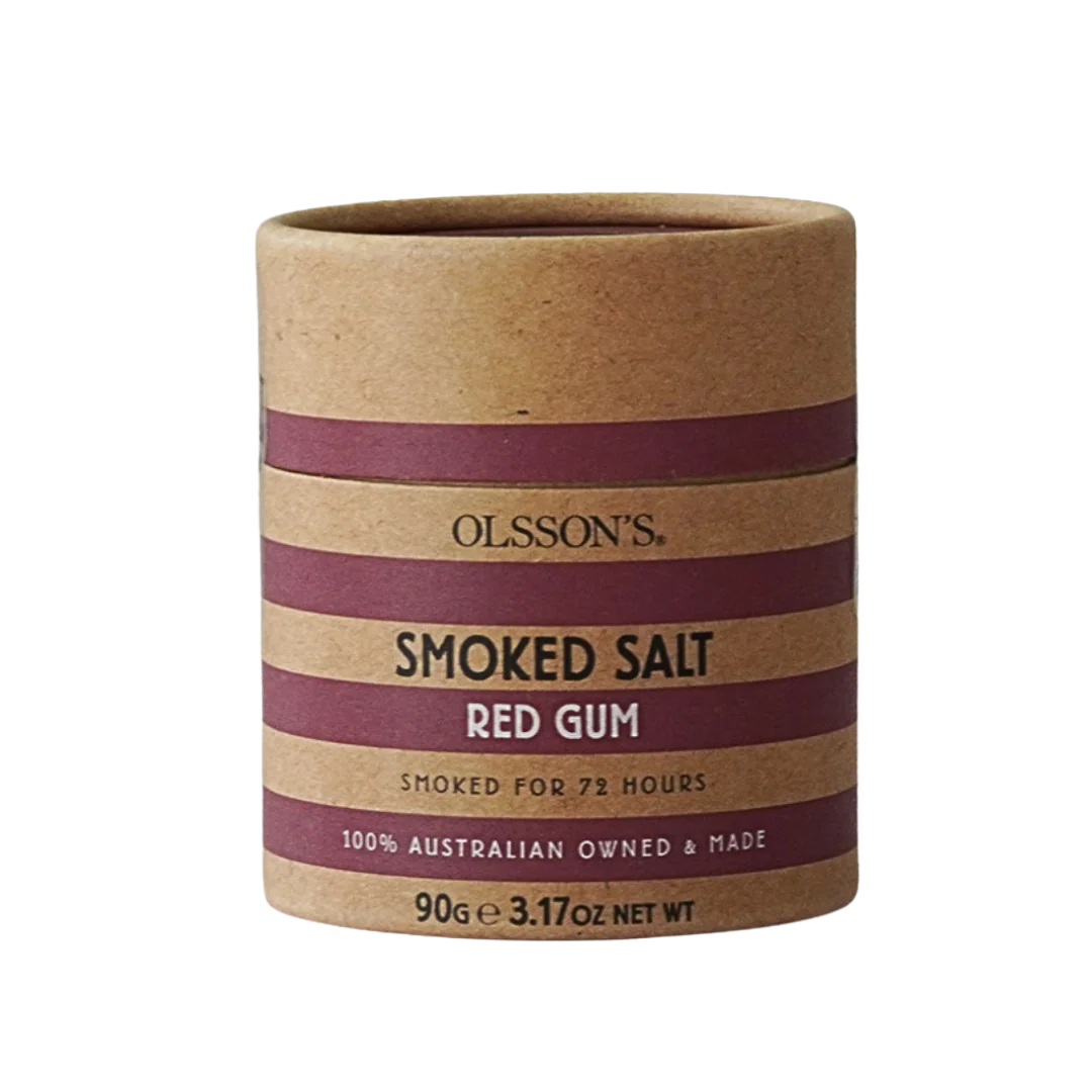 Olsson’s Red Gum Smoked Sea Salt in eco-friendly kraft canister