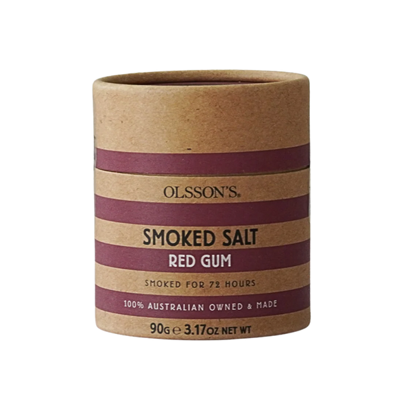 Olsson’s Red Gum Smoked Sea Salt in eco-friendly kraft canister