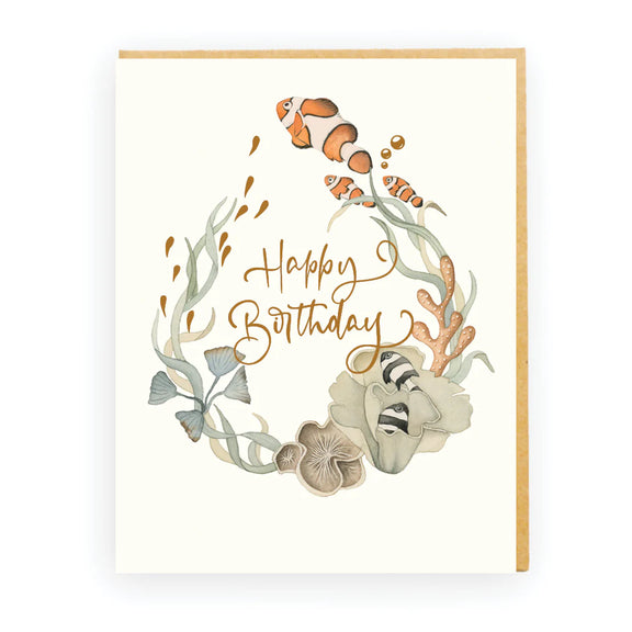 reef wreath birthday card australia