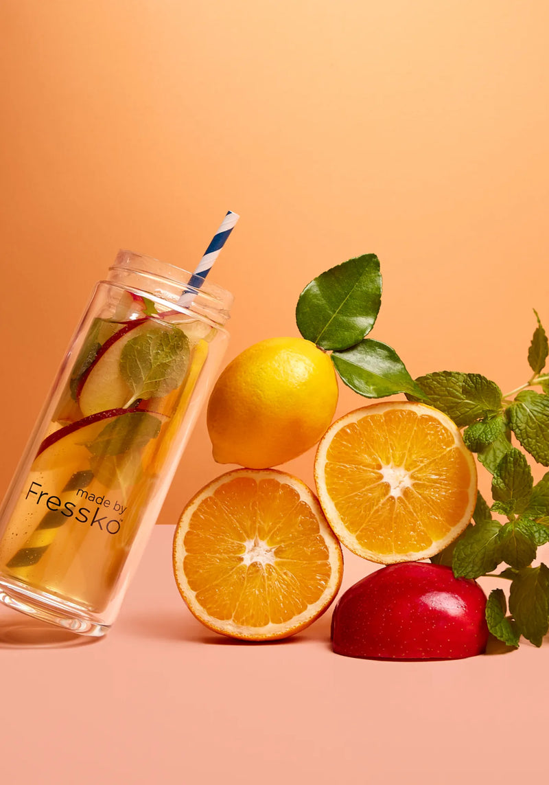 Close up of Rise Flask double walled glass  flask