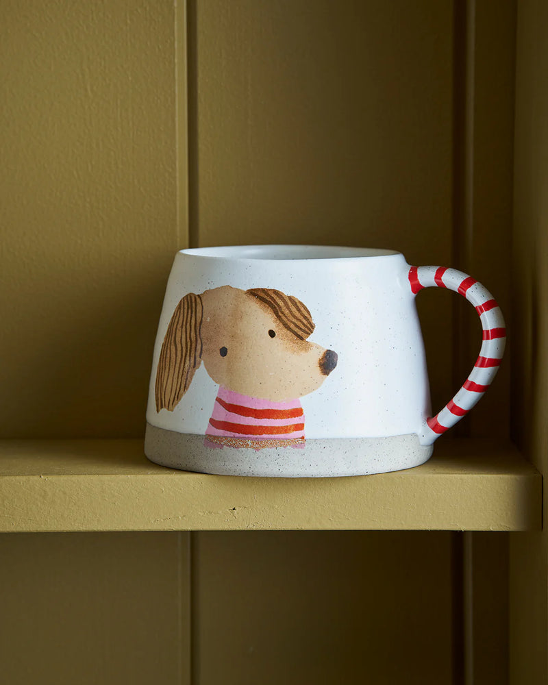 Stoneware coffee mug 340ml featuring Rocket dog illustration