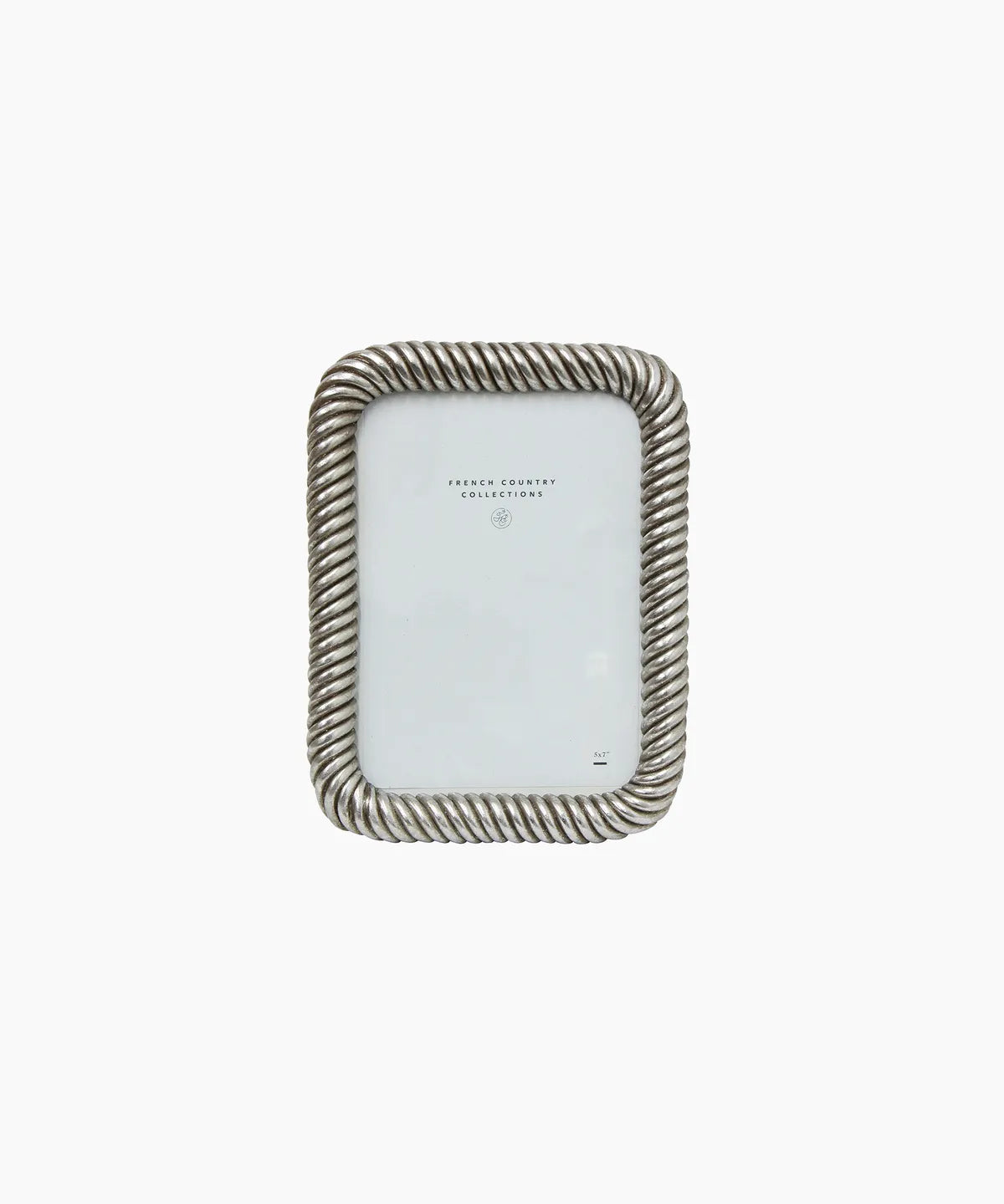 Rope round edge photo frame silver 5x7