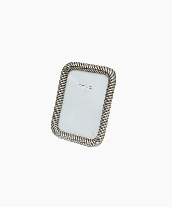 Classic silver photo frame for shelf display