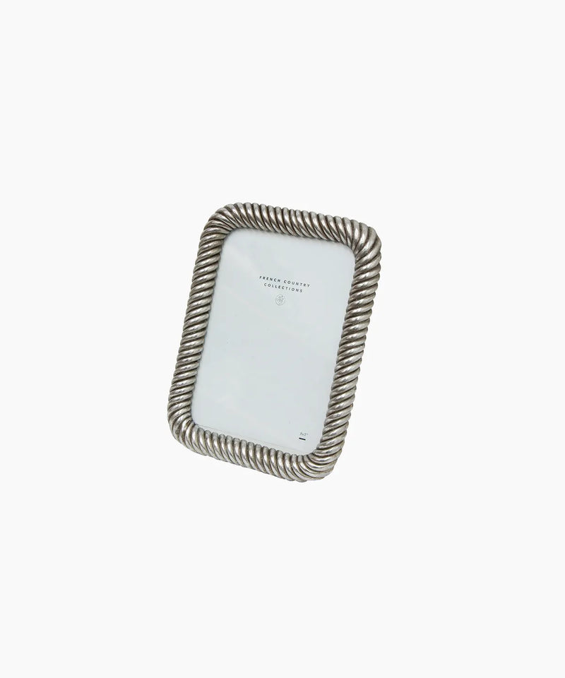 Classic silver photo frame for shelf display