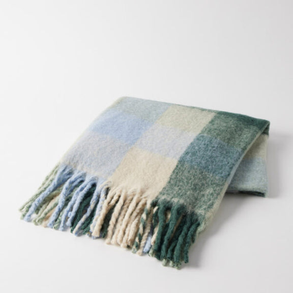 blue check throw blanket cosy sofa throw australia
