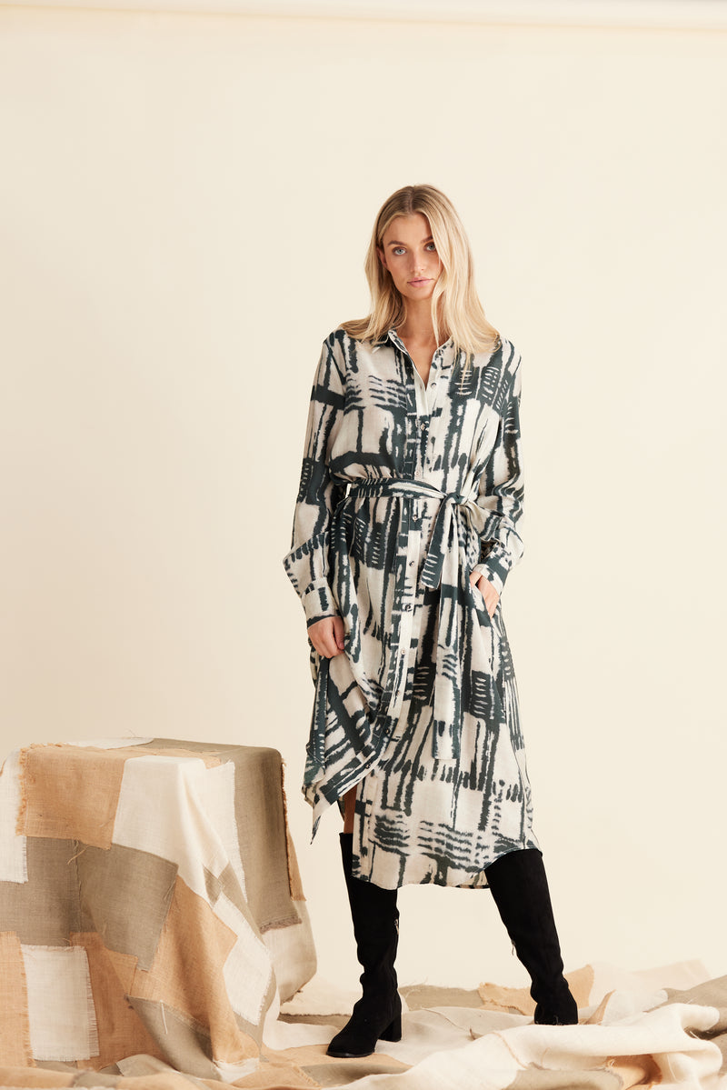 Cadiz Shirt Dress - Ebony
