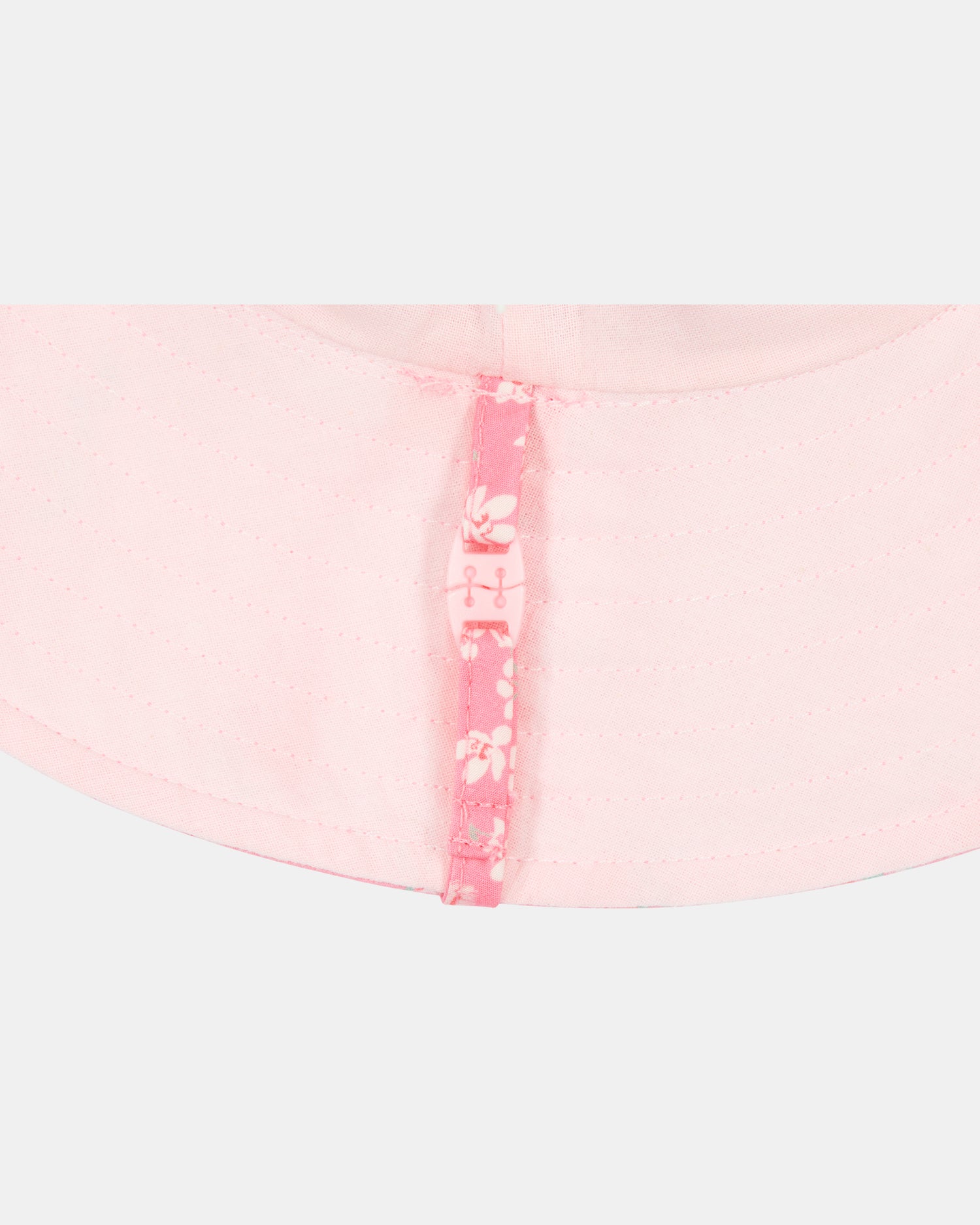 Interior view of fully lined Toshi cotton hat in Acacia Scarlet.