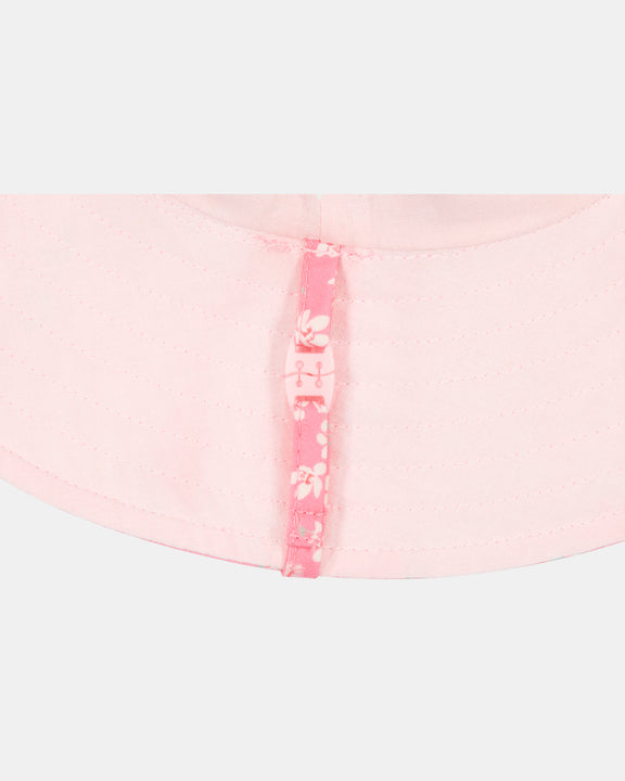 Interior view of fully lined Toshi cotton hat in Acacia Scarlet.