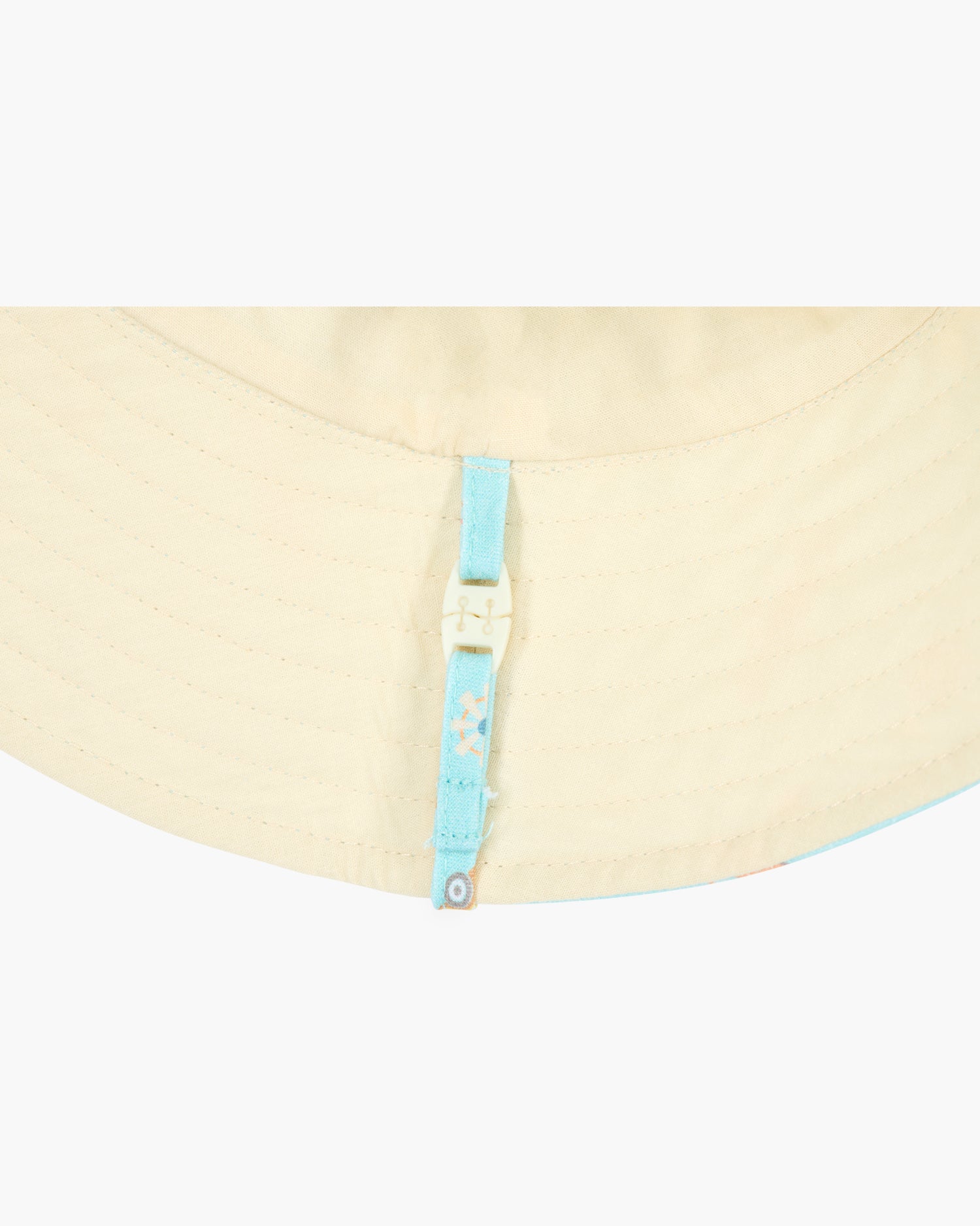 Interior view of fully lined Toshi hat with stitched detailing and soft lining.