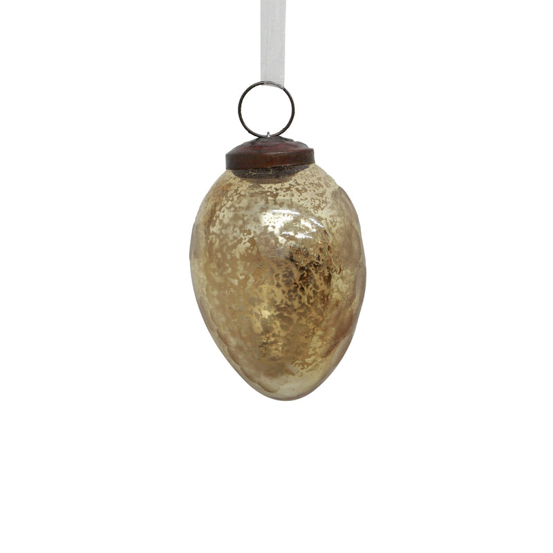 Sandblasted Ovate Bauble Gold