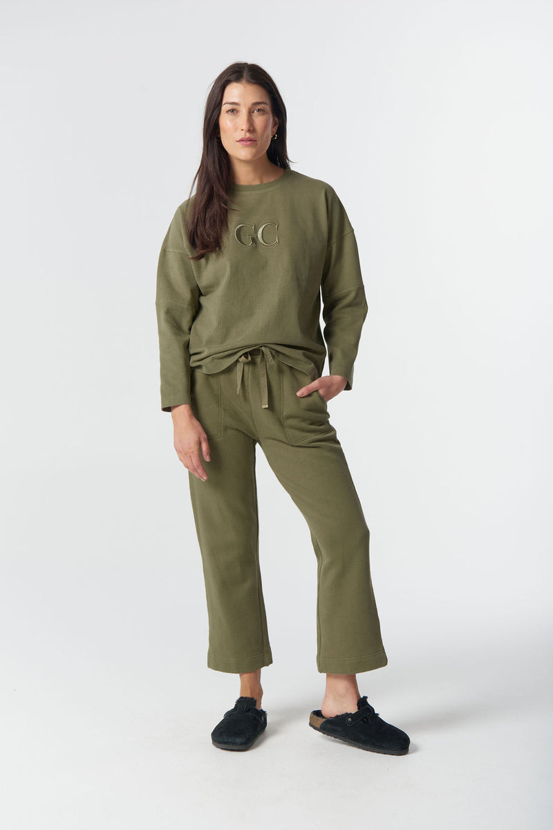 Goondiwindi Cotton GC Logo Cotton Sweater Sage