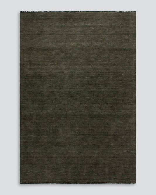 Sandringham forest green wool rug 160x230cm