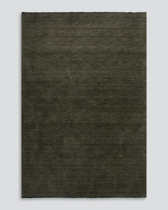 Sandringham forest green wool rug 160x230cm