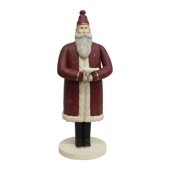Classic Santa with Bird Christmas figurine