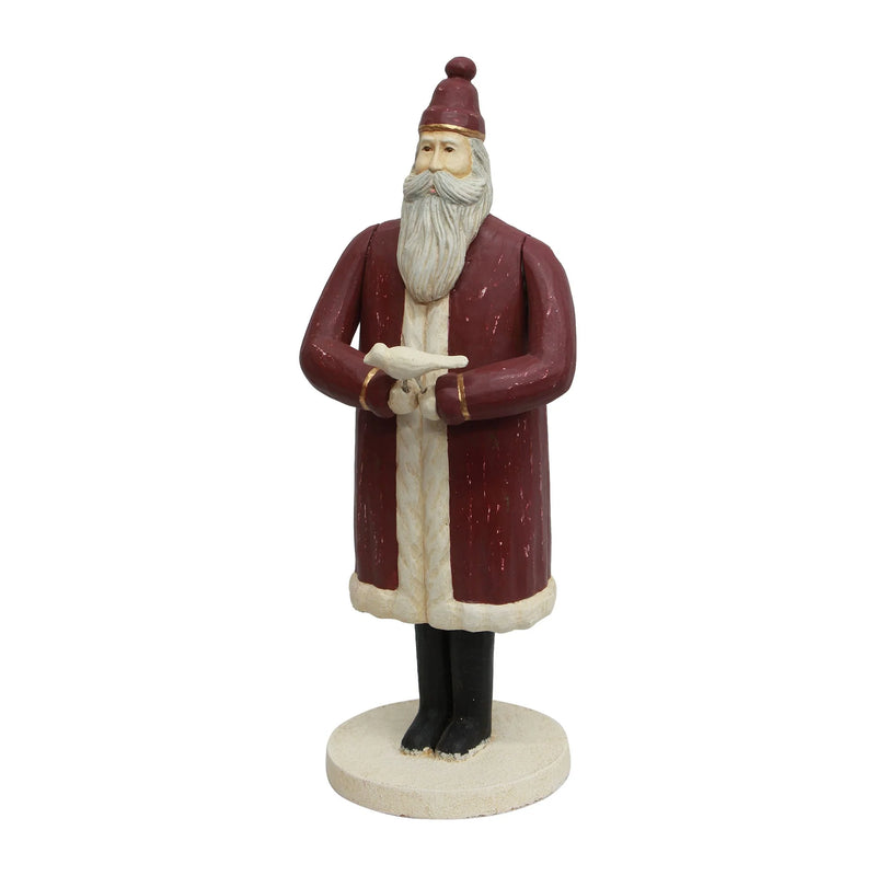 Traditional Santa with bird ornament 