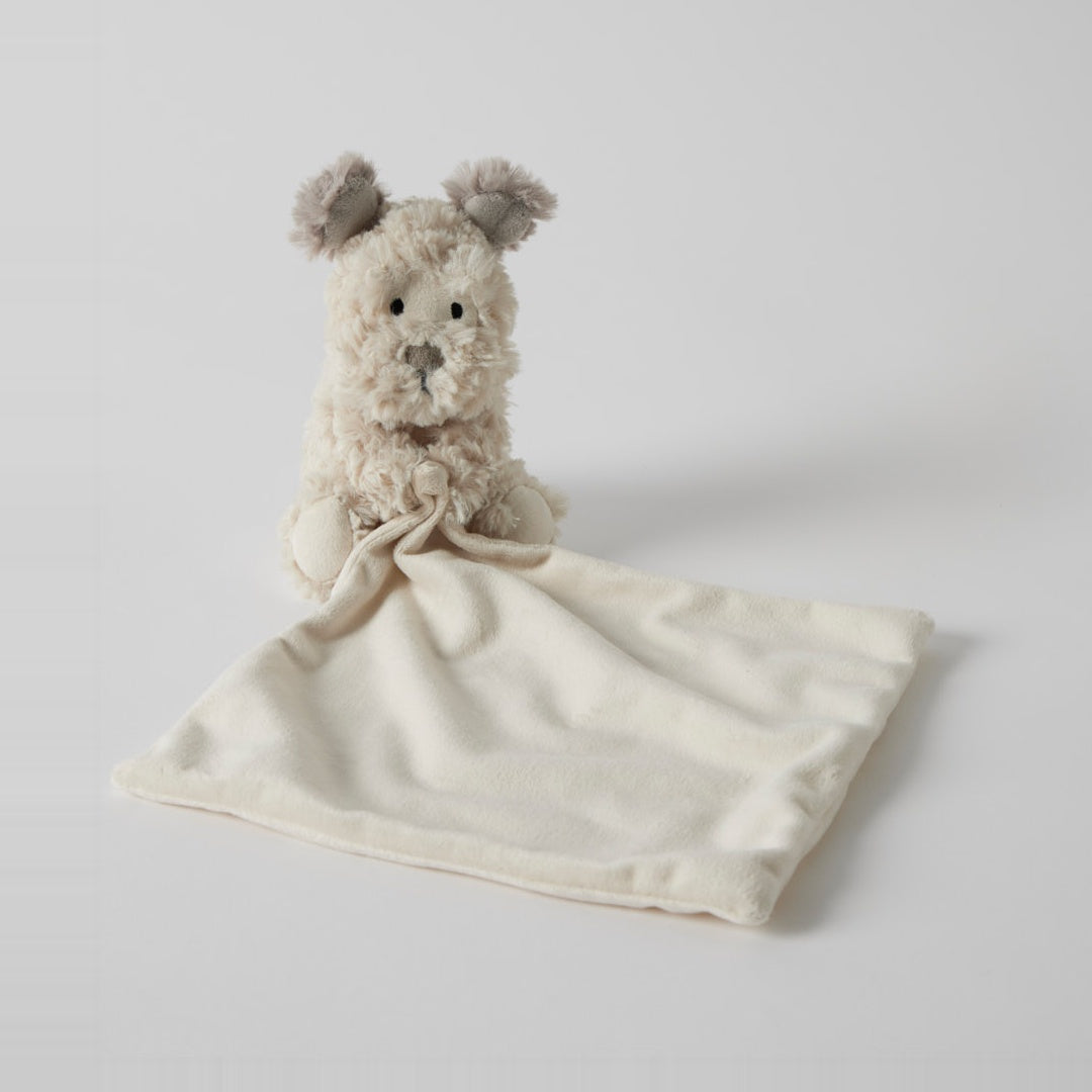 Jiggle & Giggle Scruff the Dog comforter with ultra-soft plush blanket.