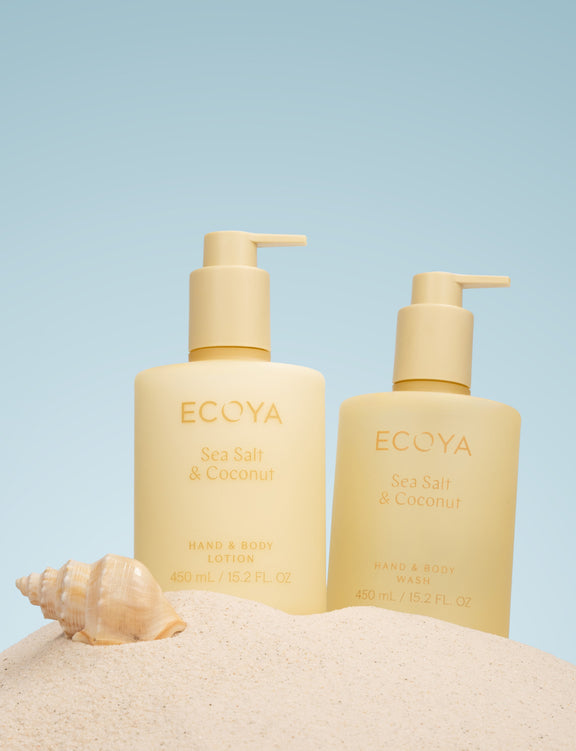 Ecoya luxury hand and body wash with a warm coastal floral fragrance.