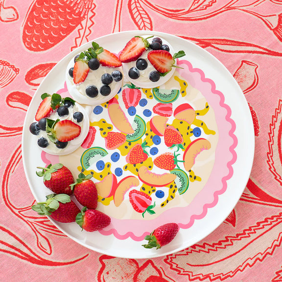 30cm ceramic serving plate with pavlova recipe – Australian festive giftware