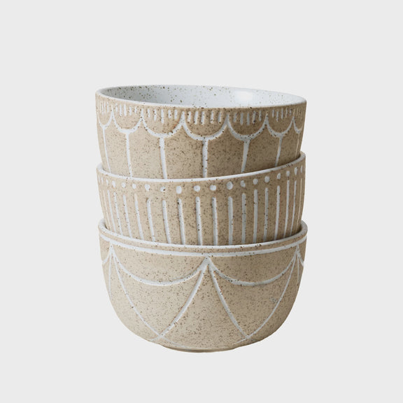 speckled clay serving bowls for dips and condiments – Australian design