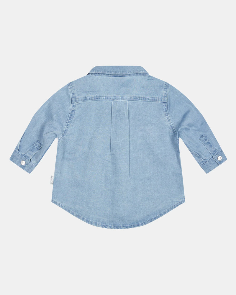 Toshi Shirt Denim L/S – Brumby | Artisan Washed Baby & Toddler Denim Shirt