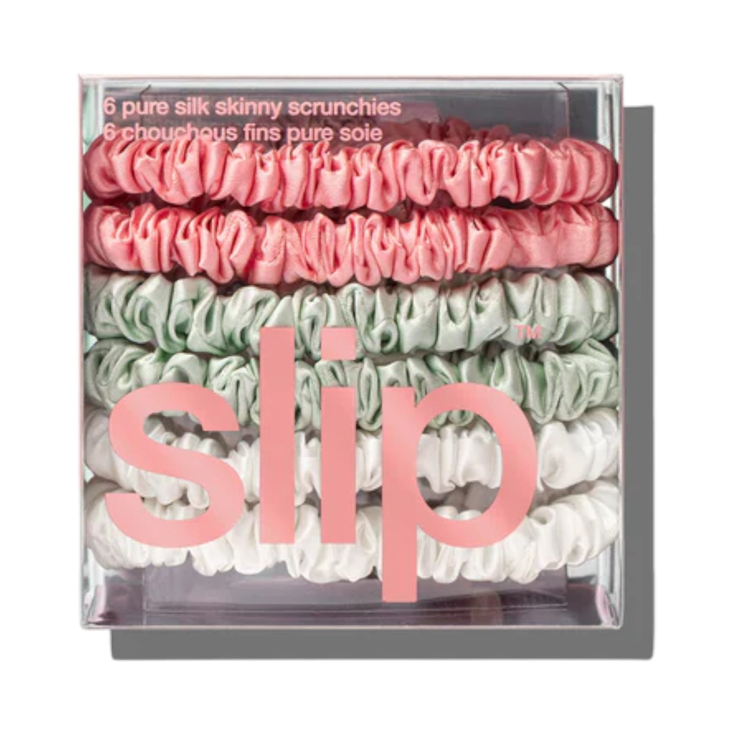Silk Scrunchies Skinny Mixed Set Of 6 - Bellrose