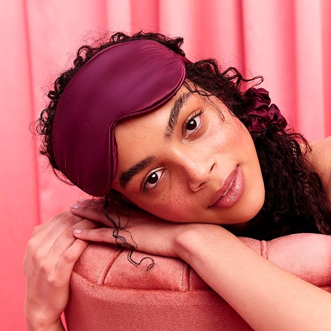 Pure Silk Contour Sleep Mask - Crimson