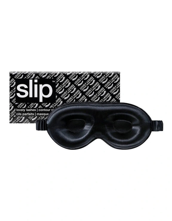 Pure silk contour sleep mask black