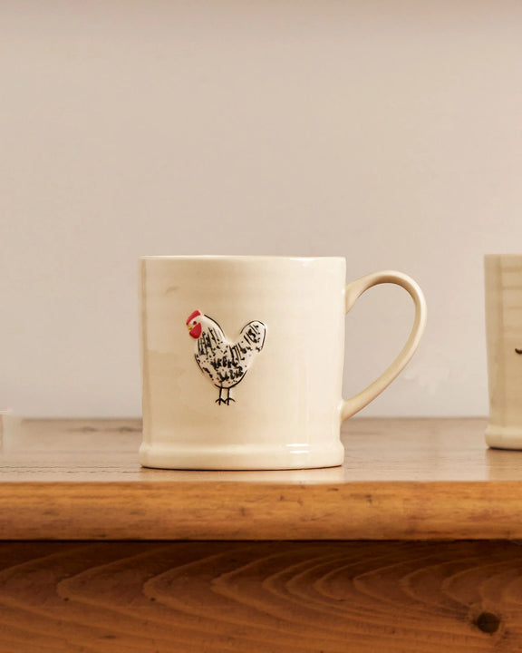 spotted hen mug