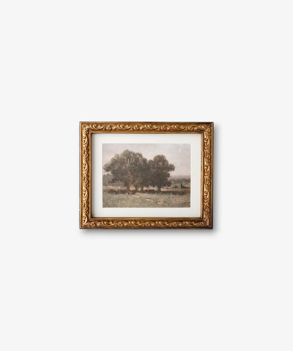 vintage tree landscape artwork