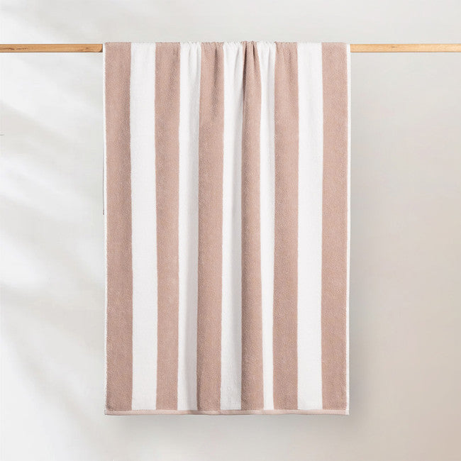 Striped cabana cotton beach towel sand