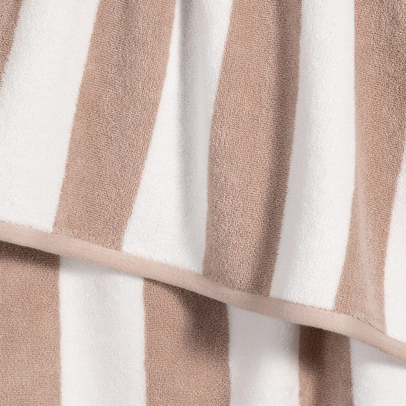 Sand striped cotton terry beach towel