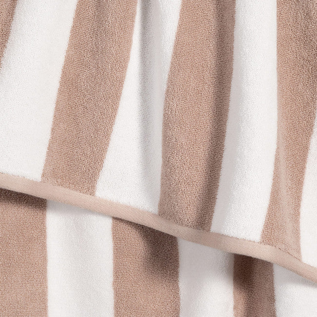 Sand striped cotton terry beach towel