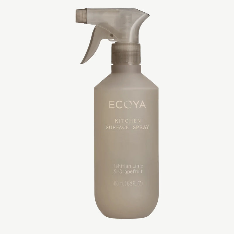 Tahitian Lime and Grapefruit Surface Spray by ECOYA with fresh citrus fragrance.