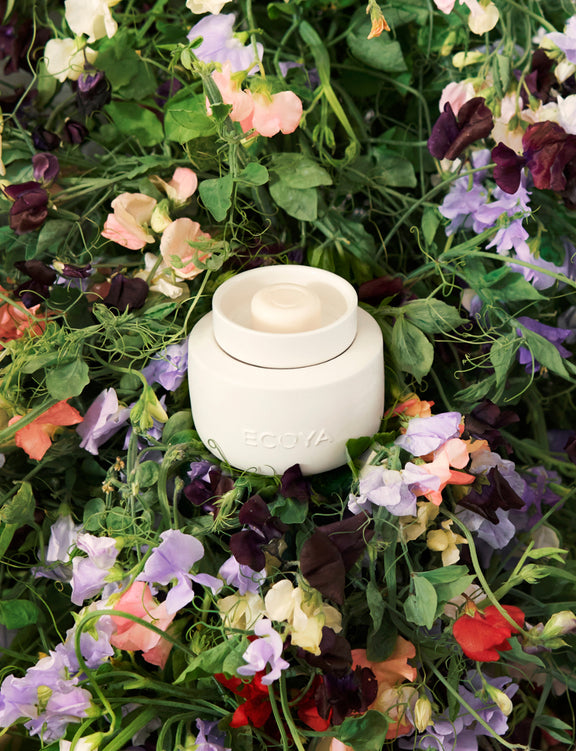 Floral inspiration - Ecoya soy wax melt in their new electric wax melter