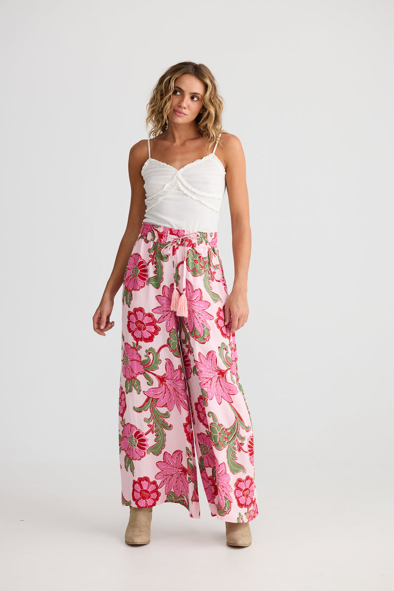 Freedom Pant – linen blend pink wide leg trousers XS–XL