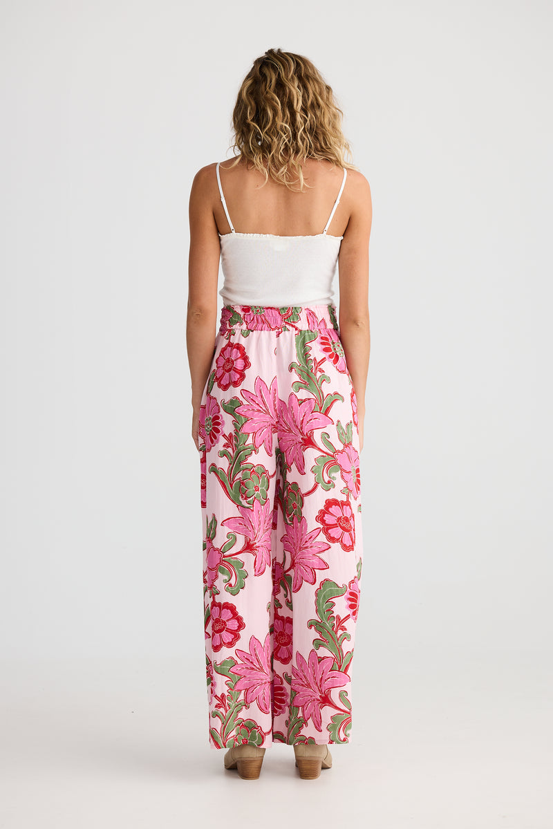 Holiday Freedom Pant – Pink Ibiza Linen Wide Leg Pant
