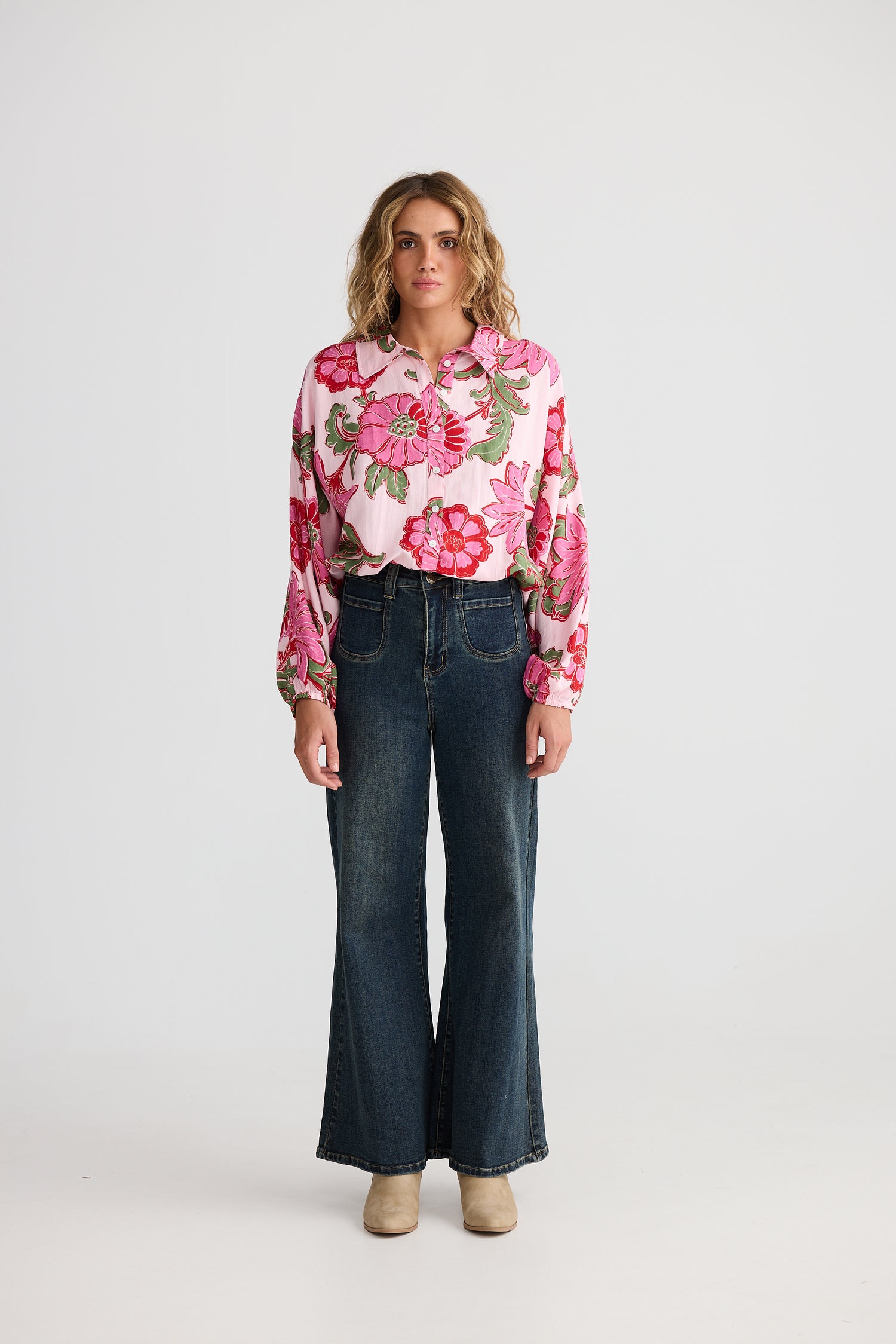 Hazel Shirt Pink Ibiza – relaxed fit women’s linen blend shirt