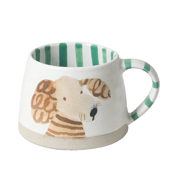 Robert Gordon Teddie Mug 340ml 4 Dogs and a Cat artwork by Carolyn Gavin