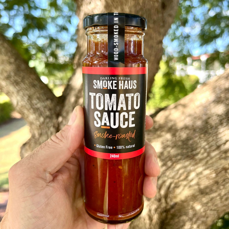 Artisan smoke roasted tomato sauce bottle - Australian made, gluten free