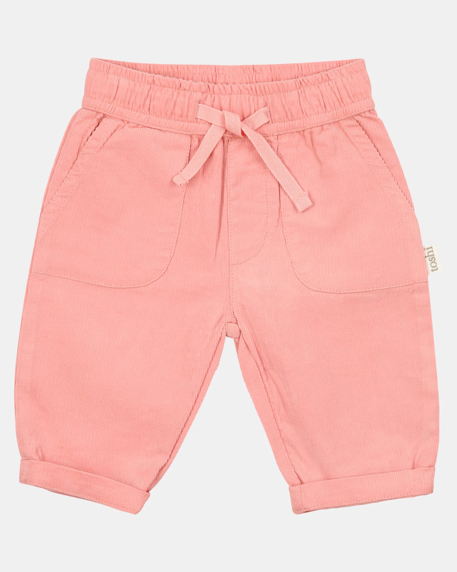 Toshi baby corduroy pants Quincy Dusty Rose soft pink cotton baby pants