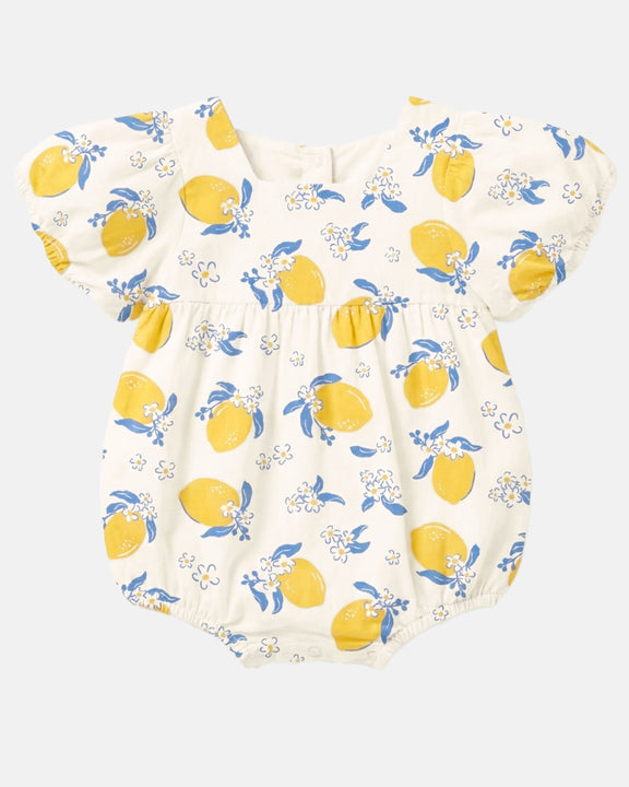 Toshi Baby Romper Arcadia Lemonade Cream in 100% cotton