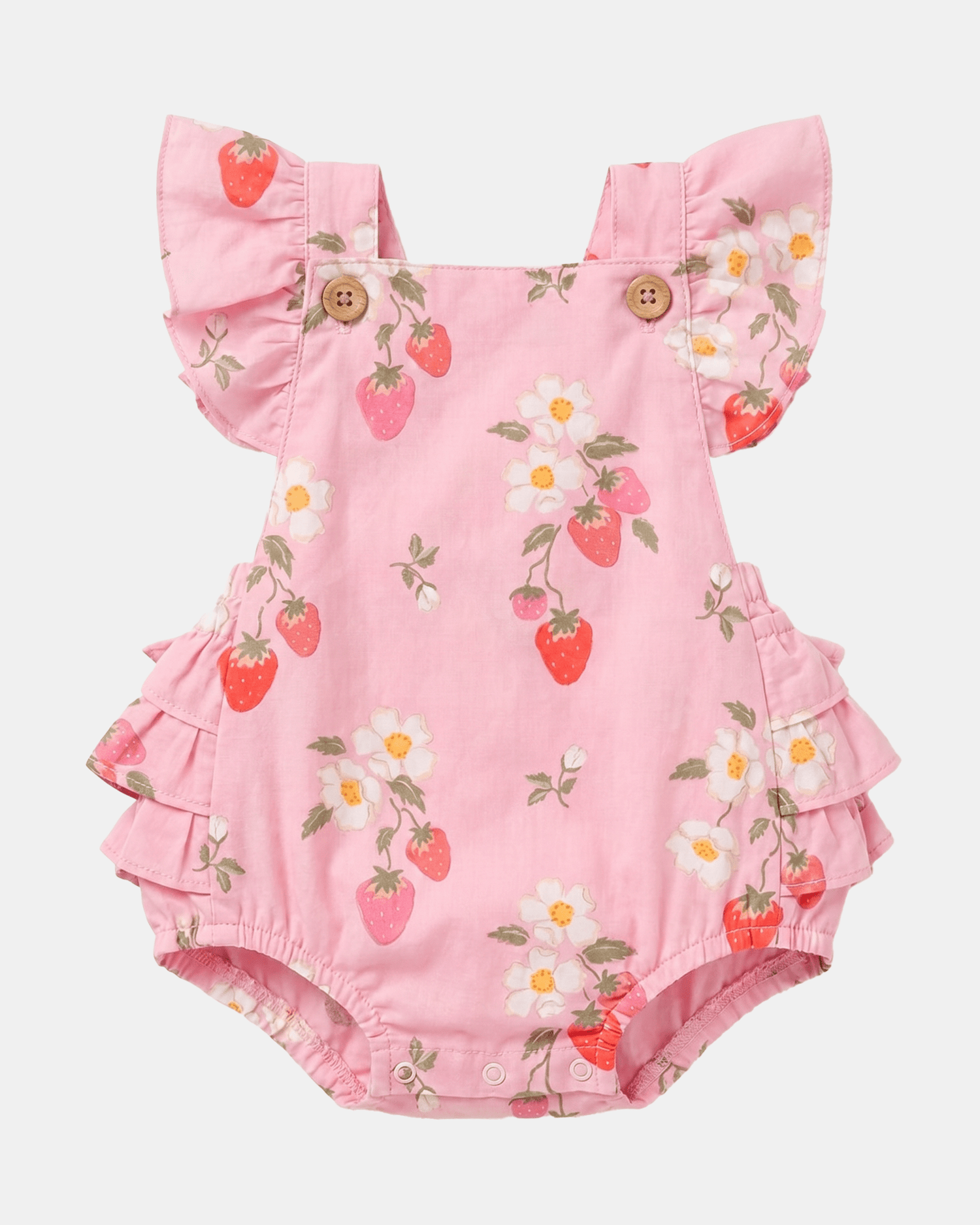 Toshi Baby Romper Strawberry Fields in Blossom