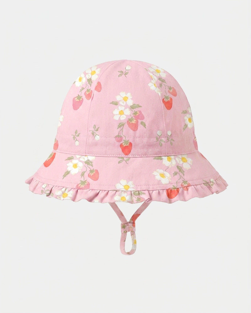 Australian designed Toshi Bell Hat Arcadia Strawberry Fields Blossom with structured brim.