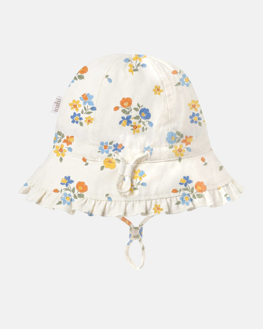 Toshi baby and toddler sun hat with frilled brim and adjustable chin tie