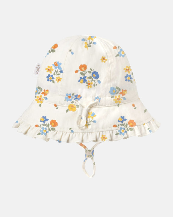 Toshi baby and toddler sun hat with frilled brim and adjustable chin tie